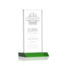 Bolton Green Rectangle Crystal Award