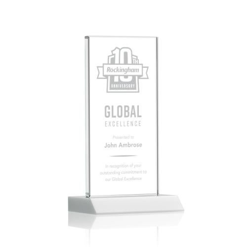Corporate Awards - Crystal Awards - Bolton White Rectangle Crystal Award