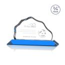 Petersen Sky Blue  Crystal Award