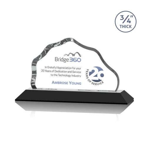 Corporate Awards - Full Color Awards - Petersen Full Color Black Crystal Award