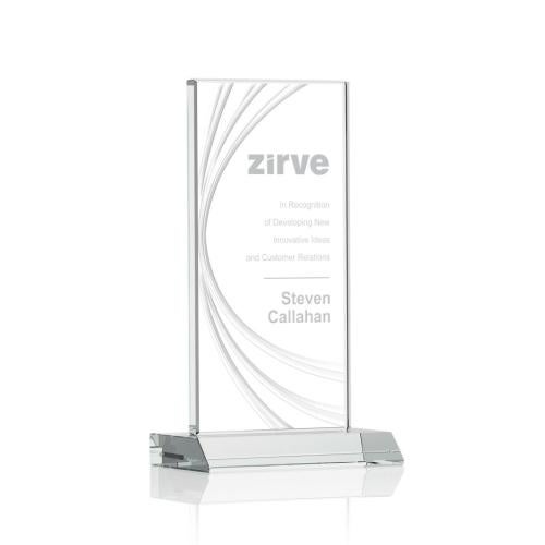 Corporate Awards - Crystal Awards - Hawkins Liquid™ Clear Rectangle Crystal Award