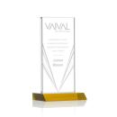 Seaford Liquid&trade; Amber  Rectangle Crystal Award