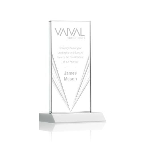 Corporate Awards - Crystal Awards - Seaford Liquid™ White Rectangle Crystal Award