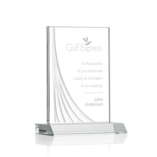 Corporate Awards - Crystal Awards - Leighton Liquid™ Clear Rectangle Crystal Award