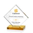 Wellington Full Color Amber  Crystal Award