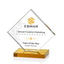 Wellington Full Color Amber  Crystal Award