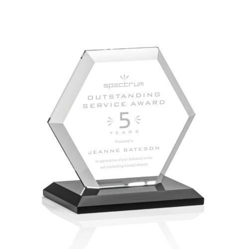 Corporate Awards - Crystal Awards - Barnett Black Crystal Award