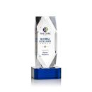 Delta Full Color Blue on Base Obelisk Crystal Award