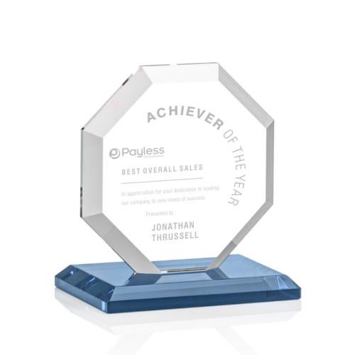 Corporate Awards - Crystal Awards - Leyland Sky Blue Crystal Award