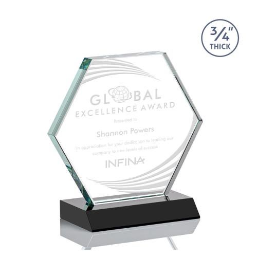 Corporate Awards - Crystal Awards - Pickering Black Crystal Award