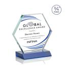 Pickering Full Color Blue Crystal Award