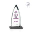 Shildon Full Color Black Arch & Crescent Crystal Award