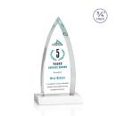 Shildon Full Color White Arch & Crescent Crystal Award