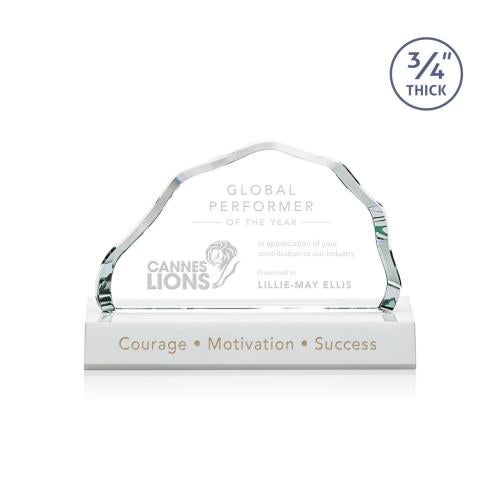 Corporate Awards - Crystal Awards - Highbridge White  Crystal Award