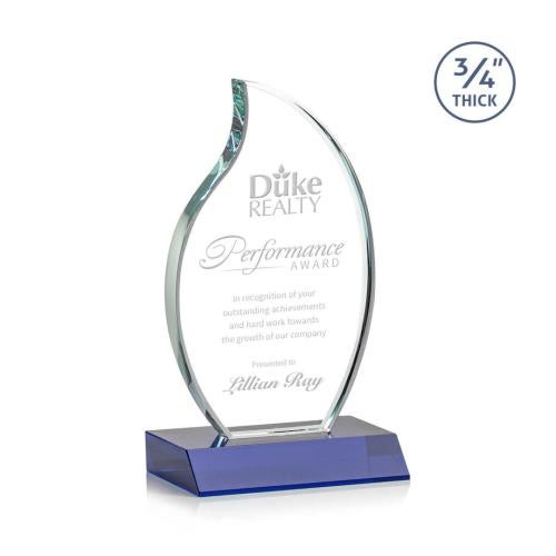 Corporate Awards - Crystal Awards - Crystal Flame Awards - Croydon Blue Flame Crystal Award