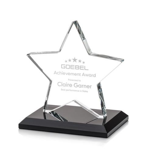 Corporate Awards - Crystal Awards - Crystal Star Awards - Sudbury Black Star Crystal Award