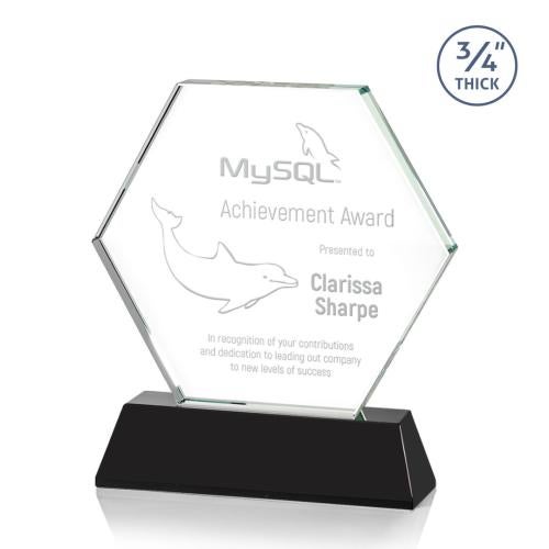 Corporate Awards - Crystal Awards - Ralston Black Crystal Award