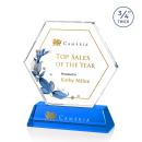 Ralston Full Color Sky Blue Crystal Award