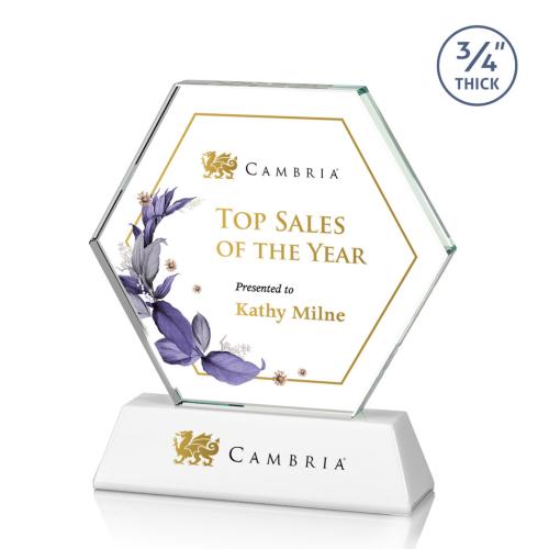 Corporate Awards - Full Color Awards - Ralston Full Color White Crystal Award