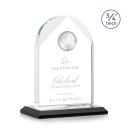 Blake Globe Black Arch & Crescent Crystal Award