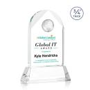 Blake Globe Full Color Starfire on Newhaven Arch & Crescent Crystal Award