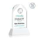 Blake Globe Full Color White on Newhaven Arch & Crescent Crystal Award