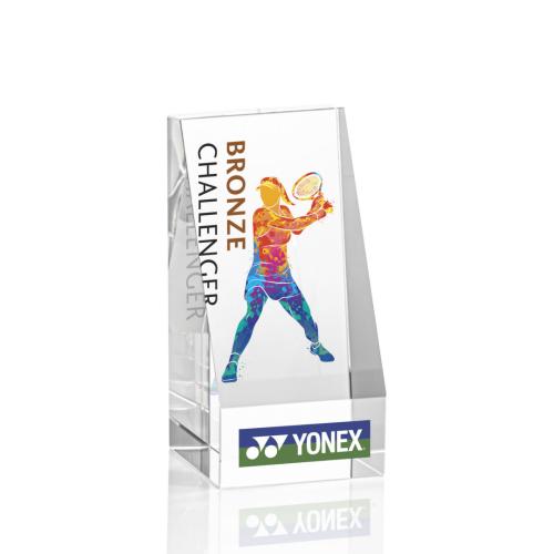 Corporate Awards - Crystal Awards - Crystal Pillar Awards - Belleville Full Color Obelisk Crystal Award