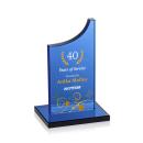 Berratini Full Color Blue Peak Crystal Award