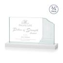 Colliseum White Rectangle Crystal Award