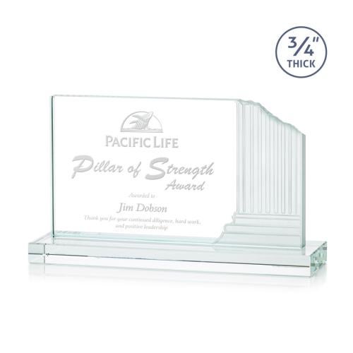 Corporate Awards - Crystal Awards - Colliseum Starfire Rectangle Crystal Award