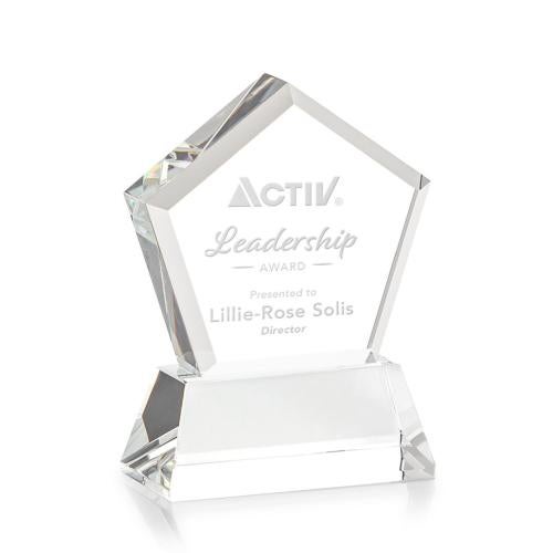 Corporate Awards - Crystal Awards - Genosee Clear on Base Crystal Award