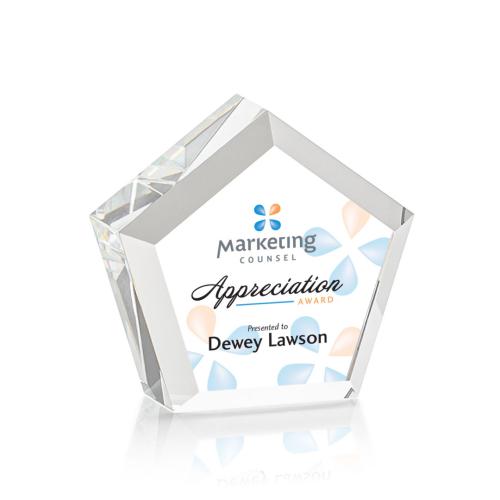 Corporate Awards - Budget Awards & Trophies - Genosee Full Color Desktop Crystal Award