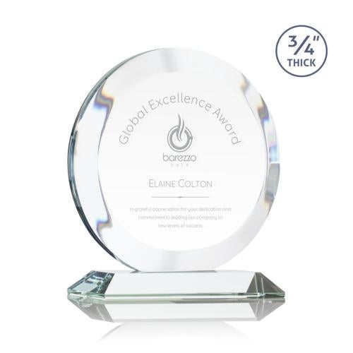 Corporate Awards - Crystal Awards - Gibralter Clear Circle Crystal Award