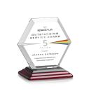 Barnett Full Color Rosewood Crystal Award
