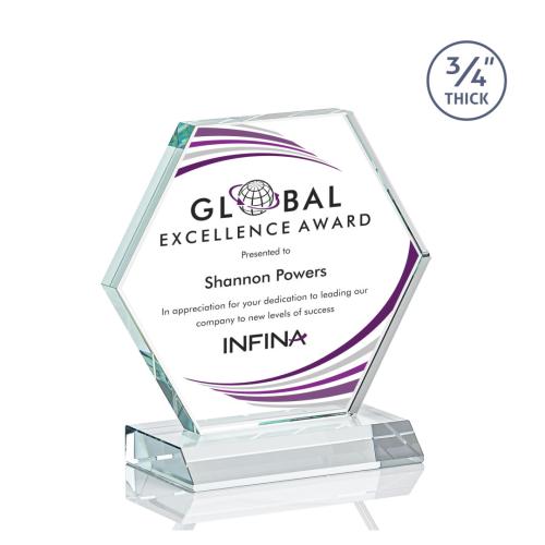 Corporate Awards - Full Color Awards - Pickering Full Color Starfire Crystal Award