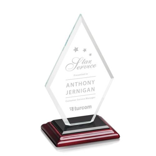 Corporate Awards - Crystal Awards - Tuscany Rosewood Crystal Award