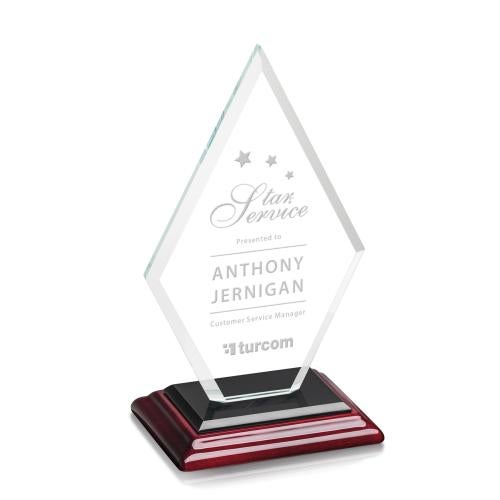 Corporate Awards - Crystal Awards - Tuscany Rosewood Crystal Award