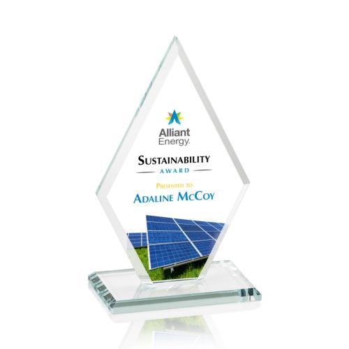 Corporate Awards - Full Color Awards - Tuscany Full Color Clear Crystal Award