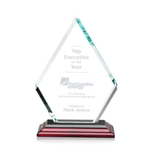 Corporate Awards - Eco Friendly Awards - Wood Awards - Canton Rosewood Crystal Award