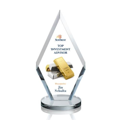 Corporate Awards - Full Color Awards - Cancun Full Color Clear Crystal Award