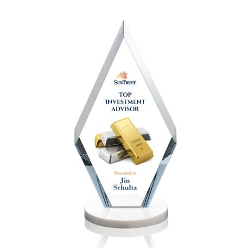 Corporate Awards - Full Color Awards - Cancun Full Color White Crystal Award
