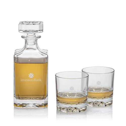 Corporate Recognition Gifts - Etched Barware - Cassidy Decanter Set