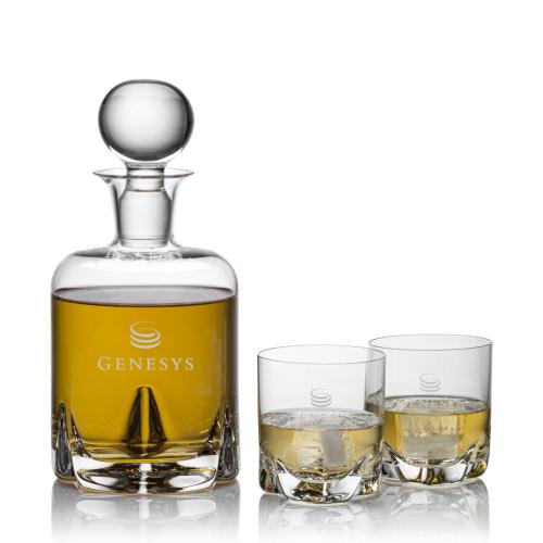 Corporate Recognition Gifts - Etched Barware - Hillcrest Decanter Set