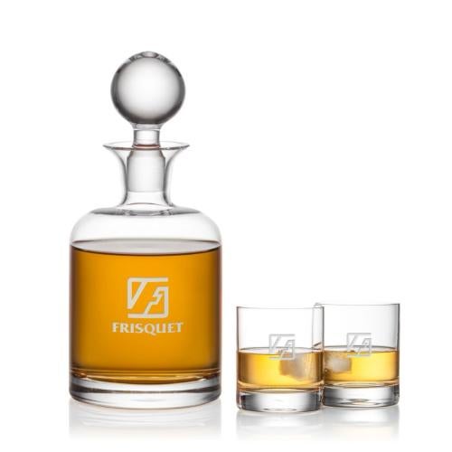Corporate Recognition Gifts - Etched Barware - Dresden Decanter Set