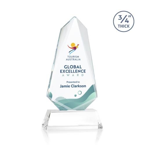 Corporate Awards - Crystal Awards - Sheridan Full Color Clear on Newhaven Abstract / Misc Crystal Award