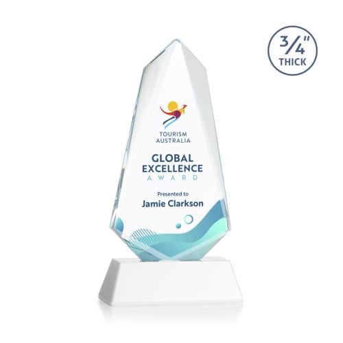 Corporate Awards - Crystal Awards - Sheridan Full Color White on Newhaven Abstract / Misc Crystal Award