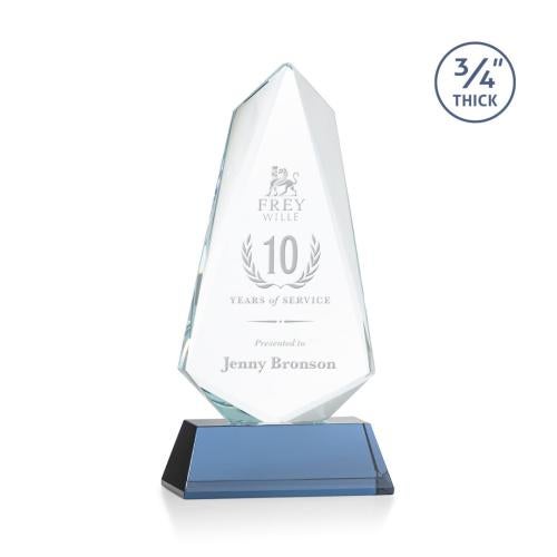 Corporate Awards - Crystal Awards - Sheridan Sky Blue on Newhaven Abstract / Misc Crystal Award