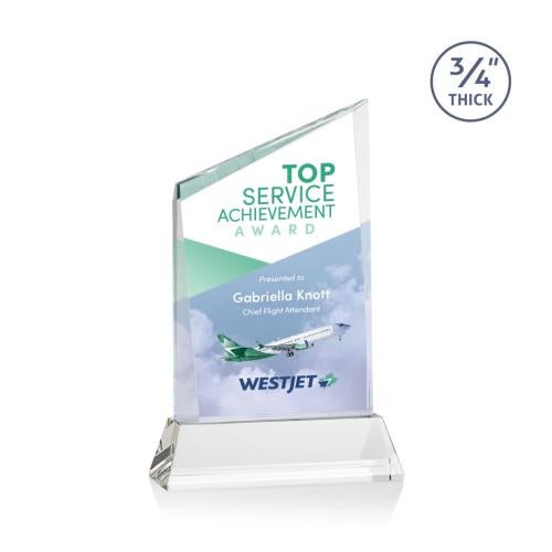 Corporate Awards - Sales Awards - Scarsdale Full Color Starfire on Newhaven Peak Crystal Award