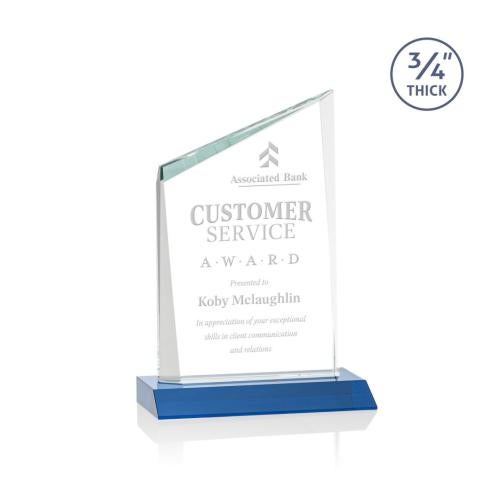 Corporate Awards - Sales Awards - Scarsdale Sky Blue Peak Crystal Award