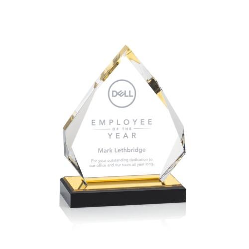 Corporate Awards - Budget Awards & Trophies - Beckenham Gold Arch & Crescent Acrylic Award